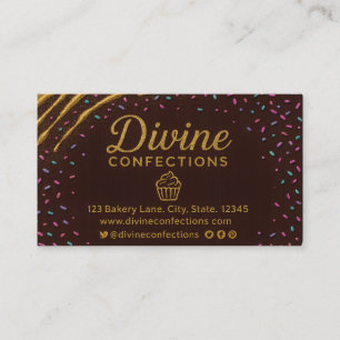 Tarjeta De Visita Elegante pastelería de lujo