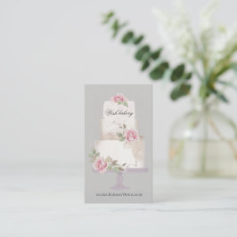 Tarjeta De Visita Elegante pastelería de tres niveles vertical