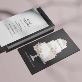 Tarjeta De Visita Elegante pastelería de tres niveles vertical