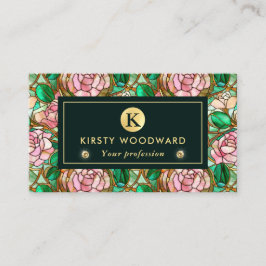 Tarjeta De Visita Elegante patrón de falso vidrio pintado de rosa ro