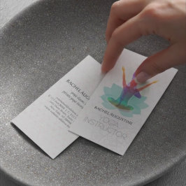 Tarjeta De Visita Elegante patrón de loto de meditación de yoga con 