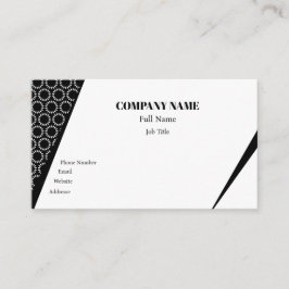 Tarjeta De Visita Elegante patrón de mandala de pétalos en blanco y