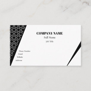 Tarjeta De Visita Elegante patrón de mandala de pétalos en blanco y