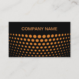 Tarjeta De Visita Elegante patrón de punto de polka de bronce