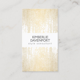 Tarjeta De Visita Elegante patrón de puntos de confeti de oro de imi