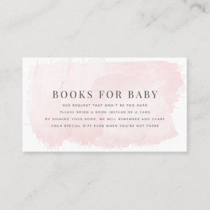 Tarjeta De Visita Elegante pedido de Baby Shower de acuarela rosa