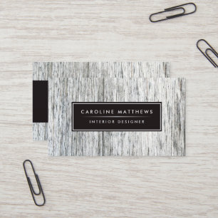 Tarjeta De Visita Elegante perfil personal de granos de madera
