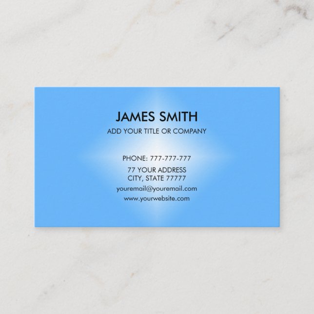 Tarjeta De Visita Elegante Personalizable de degradado de diamantes  (Anverso)