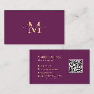 Tarjeta De Visita Elegante Personalizado de código QR amarillo rosa
