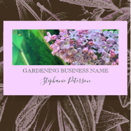 Tarjeta De Visita Elegante Personalizado de Lilac Púrpura y Elegante