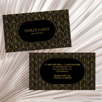 Elegante Personalizado de patrón Art Deco de Oro N