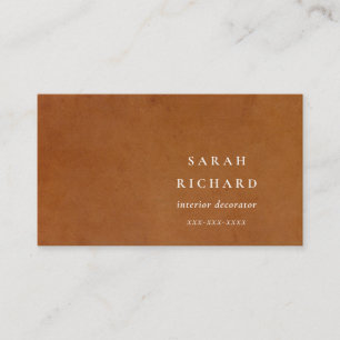 Tarjeta De Visita Elegante Personalizado de textura de piel de cuero
