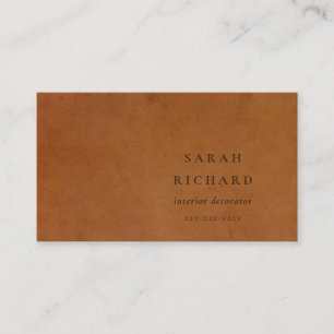 Tarjeta De Visita Elegante Personalizado de textura de piel de cuero