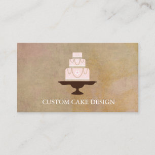 Tarjeta De Visita Elegante Personalizado diseño de pasteles decorand
