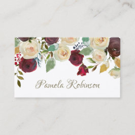 Tarjeta De Visita Elegante Personalizado floral