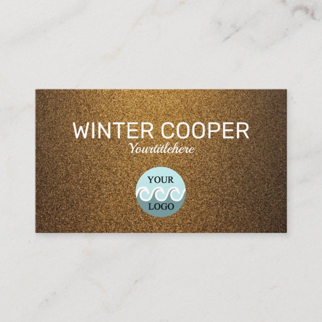 Tarjeta De Visita Elegante personalizado logo profesional de cobre d (Anverso)