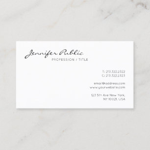 Tarjeta De Visita Elegante personalizado Moderno de diseño Minimalis