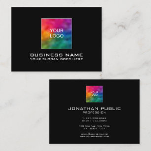 Tarjeta De Visita Elegante Personalizado Moderno El Logo De Tu Compa