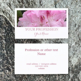 Tarjeta De Visita Elegante Personalizado moderno foto malva rosa bla