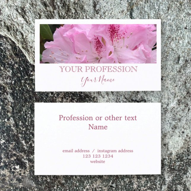 Tarjeta De Visita Elegante Personalizado moderno foto malva rosa bla (Customize this elegant pink mauve and white business cards templates. Add photo add contacts.
)