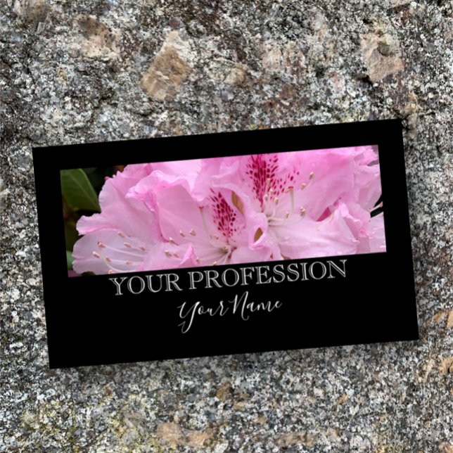 Tarjeta De Visita Elegante Personalizado moderno foto profesional ne (Create your own professional business card with photo on elegant modern black white script. )