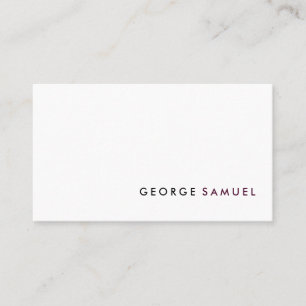 Tarjeta De Visita Elegante Personalizado profesional Minimalista sim