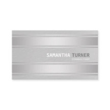 Elegante Personalizado profesional Silver Faux Str