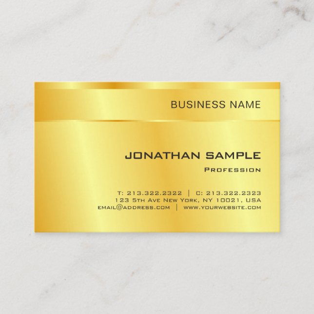 Tarjeta De Visita Elegante Personalizado simple y moderno de aspecto (Anverso)