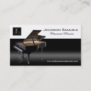Tarjeta de visita elegante - "pianista de uso