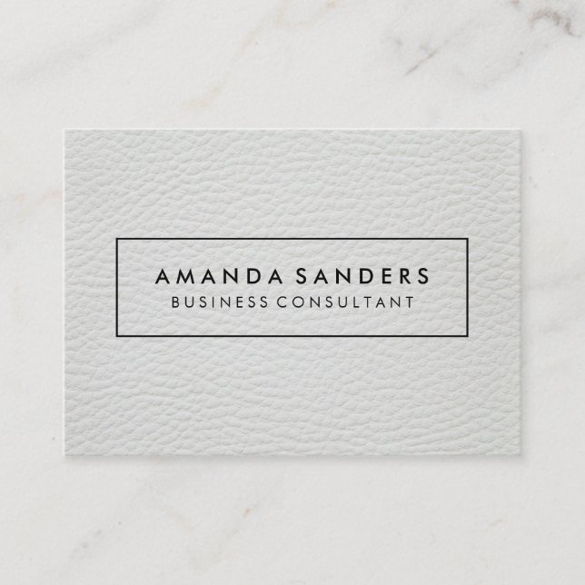 Tarjeta De Visita Elegante piel de imitación (Anverso)