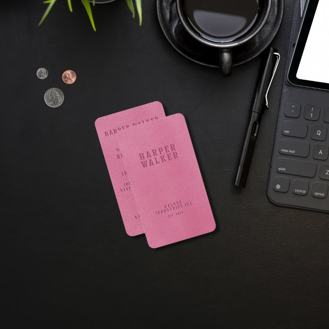 Tarjeta De Visita Elegante piel rosa falsa (Subido por el creador)