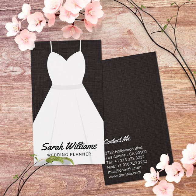 Tarjeta De Visita Elegante planificador de bodas de eventos en blanc (Subido por el creador)