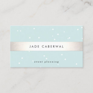 Tarjeta De Visita Elegante planificador de eventos de estrellas blan