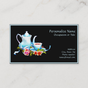 Tarjeta De Visita Elegante planificador de eventos de Fiesta de té 