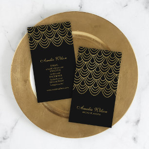 Tarjeta De Visita Elegante planificador de eventos de Moda Geométri