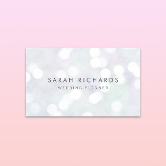 Tarjeta De Visita Elegante Planificador de Eventos del Patrón Bokeh