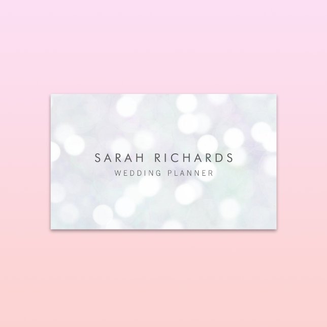 Tarjeta De Visita Elegante Planificador de Eventos del Patrón Bokeh (Subido por el creador)