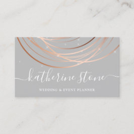 Tarjeta De Visita Elegante planificador de eventos moderno de rosa d