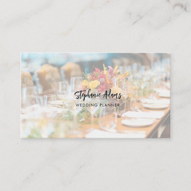 Tarjeta De Visita Elegante planificador moderno de matrimonio fotogr (Anverso)