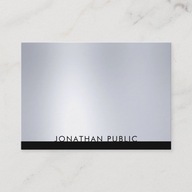 Tarjeta De Visita Elegante planilla de lujo profesional moderno Silv (Anverso)