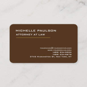 Tarjeta De Visita Elegante Plano Profesional Moderno Marrón