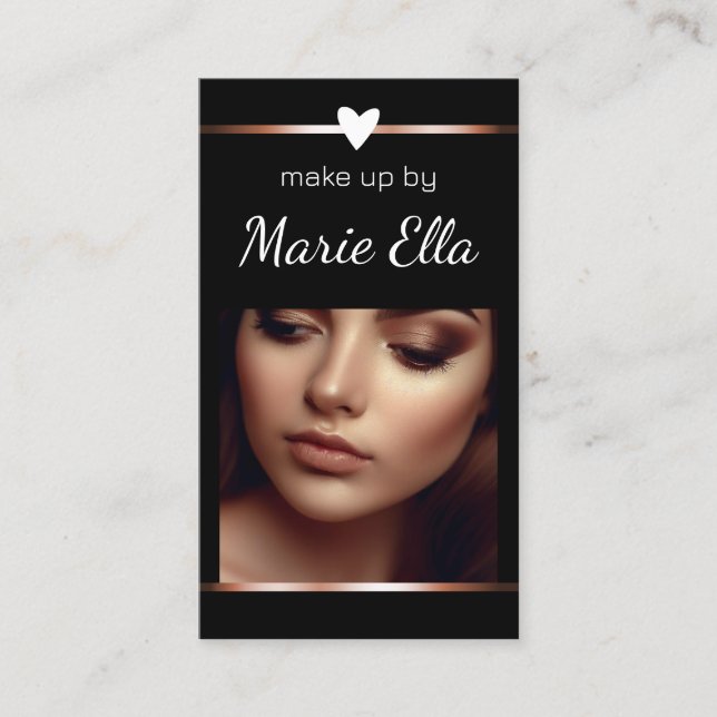 Tarjeta De Visita Elegante plantilla de código QR de fotografía de c (Anverso)