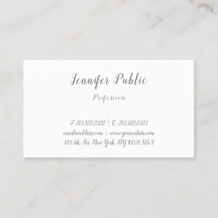 Tarjeta De Visita Elegante plantilla de diseño simple caligrafía mod