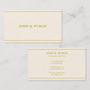 Tarjeta De Visita Elegante plantilla de texto dorado firma de lujo c