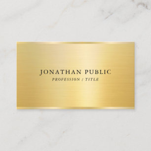 Tarjeta De Visita Elegante plantilla Gold Aspecto Profesional Glosa