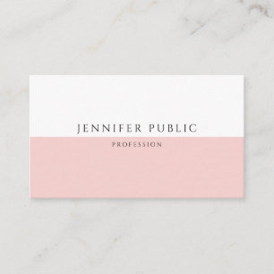 Tarjeta De Visita Elegante plantilla moderna rosa Rubor de moda