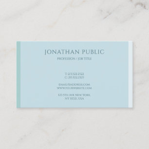 Tarjeta De Visita Elegante plantilla moderna simple azul profesional