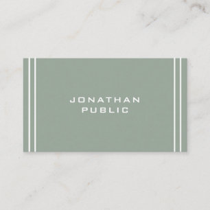 Tarjeta De Visita Elegante plantilla moderna simple profesional verd