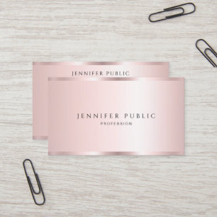 Tarjeta De Visita Elegante plantilla profesional lujo rosa oro