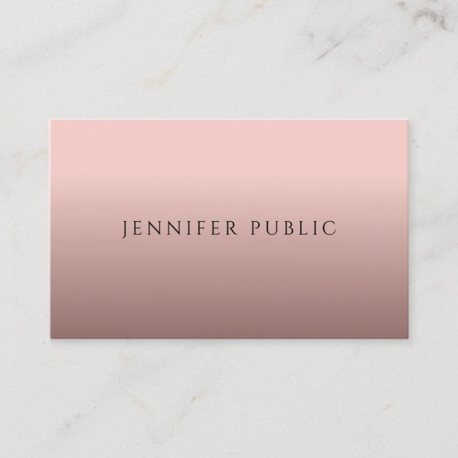 Tarjeta De Visita Elegante plantilla profesional Minimalista moderna (Anverso)